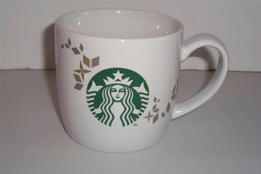 New Starbucks Mug Holiday Collection 2013 White Mermaid 14 Ounces -011427